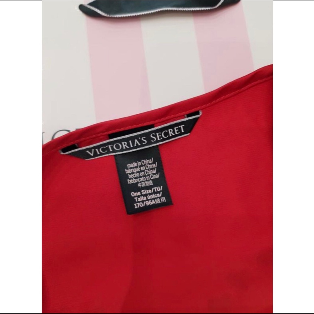 Victoria Secret Satin Red “LOVE” Robe - Picture 7 of 12